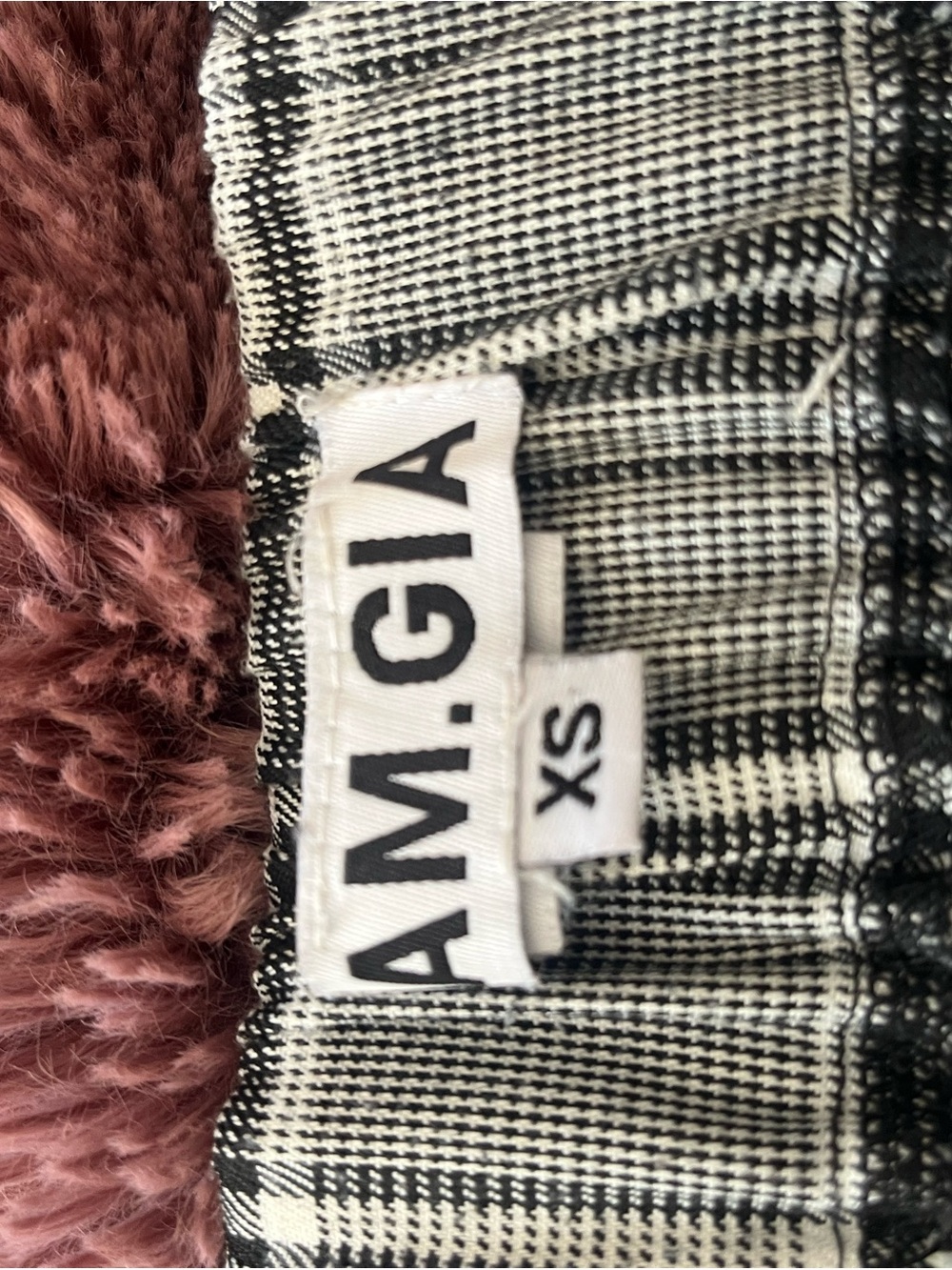 I.AM.GIA Black and White Plaid Trousers